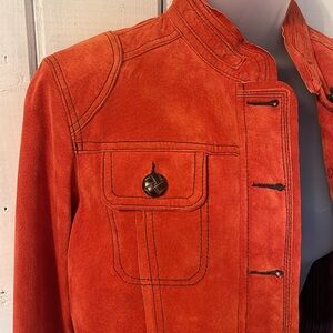 Funky Orange Suede Jacket